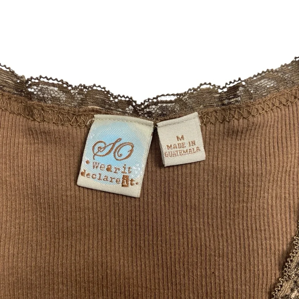 Y2K Tank Top Lace Horse Medium - Picture 5 of 10